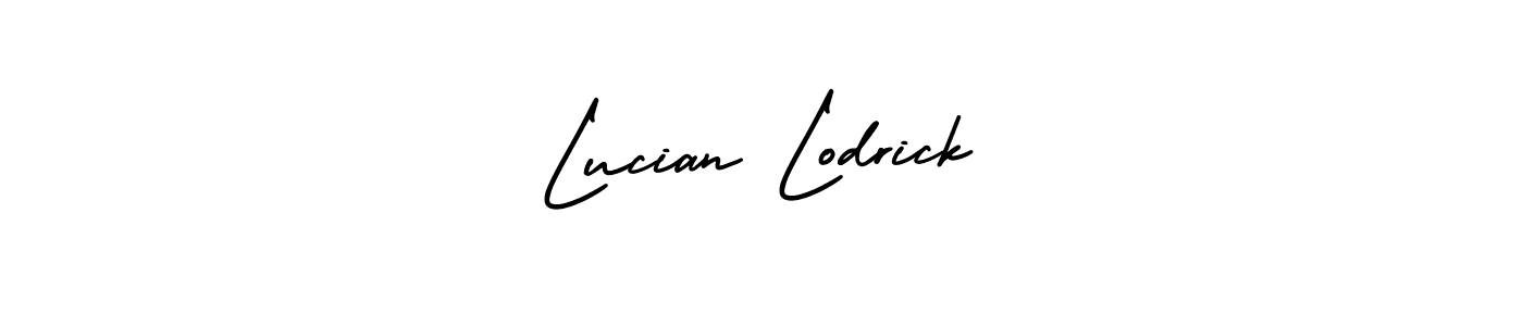 How to make Lucian Lodrick name signature. Use AmerikaSignatureDemo-Regular style for creating short signs online. This is the latest handwritten sign. Lucian Lodrick signature style 3 images and pictures png