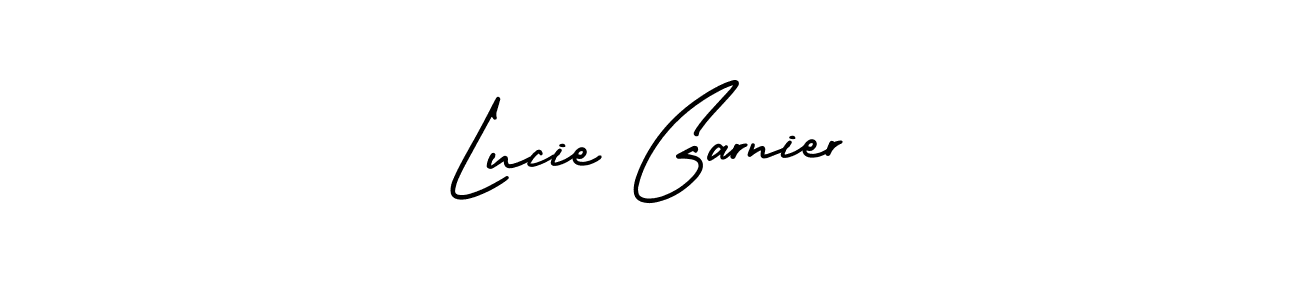 Lucie Garnier stylish signature style. Best Handwritten Sign (AmerikaSignatureDemo-Regular) for my name. Handwritten Signature Collection Ideas for my name Lucie Garnier. Lucie Garnier signature style 3 images and pictures png