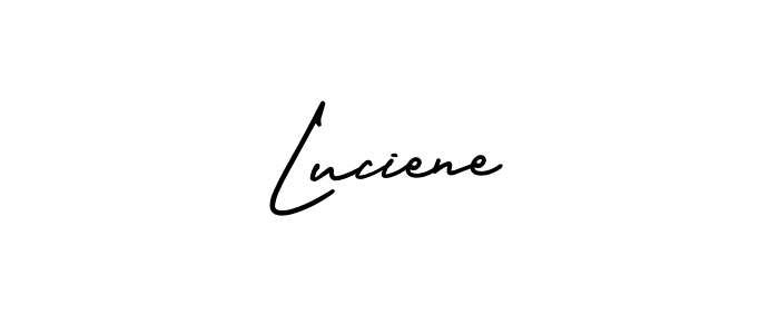 Luciene stylish signature style. Best Handwritten Sign (AmerikaSignatureDemo-Regular) for my name. Handwritten Signature Collection Ideas for my name Luciene. Luciene signature style 3 images and pictures png