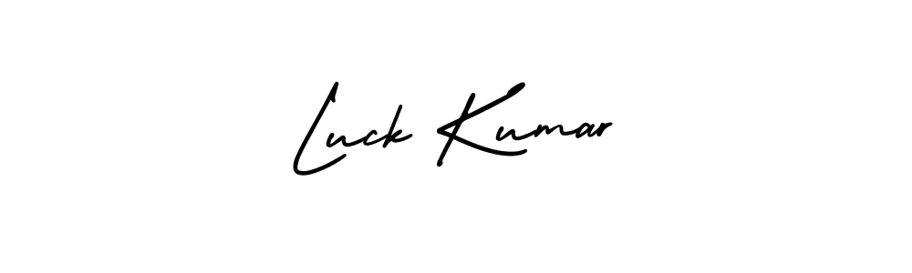 It looks lik you need a new signature style for name Luck Kumar. Design unique handwritten (AmerikaSignatureDemo-Regular) signature with our free signature maker in just a few clicks. Luck Kumar signature style 3 images and pictures png