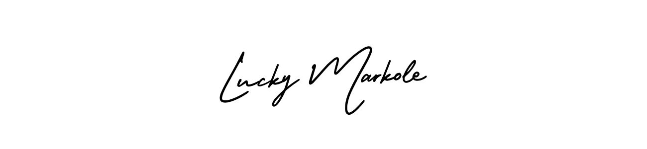 Make a beautiful signature design for name Lucky Markole. Use this online signature maker to create a handwritten signature for free. Lucky Markole signature style 3 images and pictures png