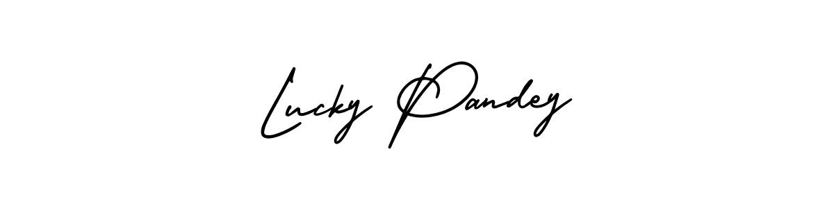 It looks lik you need a new signature style for name Lucky Pandey. Design unique handwritten (AmerikaSignatureDemo-Regular) signature with our free signature maker in just a few clicks. Lucky Pandey signature style 3 images and pictures png