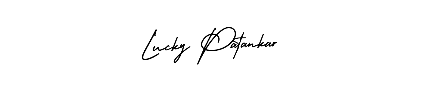 Make a beautiful signature design for name Lucky Patankar. Use this online signature maker to create a handwritten signature for free. Lucky Patankar signature style 3 images and pictures png