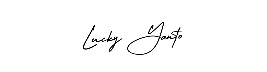 Best and Professional Signature Style for Lucky Yanto. AmerikaSignatureDemo-Regular Best Signature Style Collection. Lucky Yanto signature style 3 images and pictures png