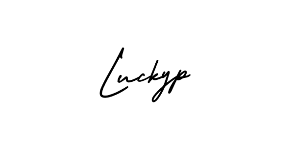 Use a signature maker to create a handwritten signature online. With this signature software, you can design (AmerikaSignatureDemo-Regular) your own signature for name Luckyp. Luckyp signature style 3 images and pictures png