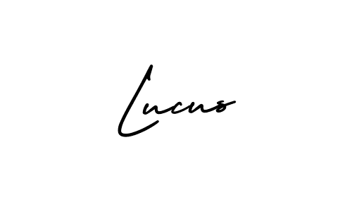 You should practise on your own different ways (AmerikaSignatureDemo-Regular) to write your name (Lucus) in signature. don't let someone else do it for you. Lucus signature style 3 images and pictures png