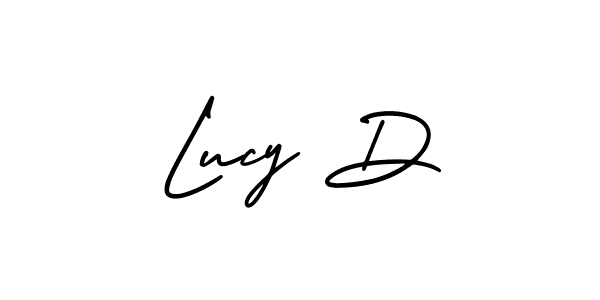 Lucy D stylish signature style. Best Handwritten Sign (AmerikaSignatureDemo-Regular) for my name. Handwritten Signature Collection Ideas for my name Lucy D. Lucy D signature style 3 images and pictures png
