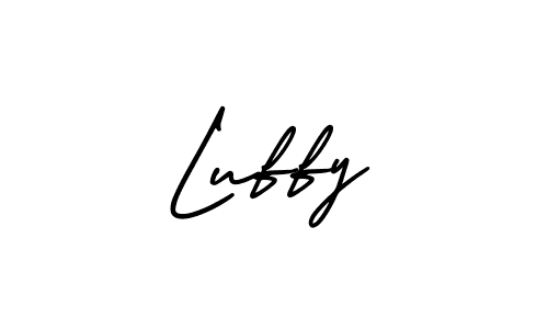 Make a beautiful signature design for name Luffy. With this signature (AmerikaSignatureDemo-Regular) style, you can create a handwritten signature for free. Luffy signature style 3 images and pictures png
