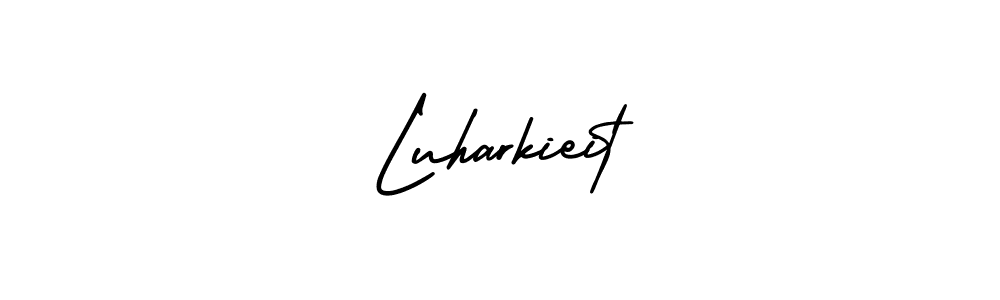 AmerikaSignatureDemo-Regular is a professional signature style that is perfect for those who want to add a touch of class to their signature. It is also a great choice for those who want to make their signature more unique. Get Luharkieit name to fancy signature for free. Luharkieit signature style 3 images and pictures png