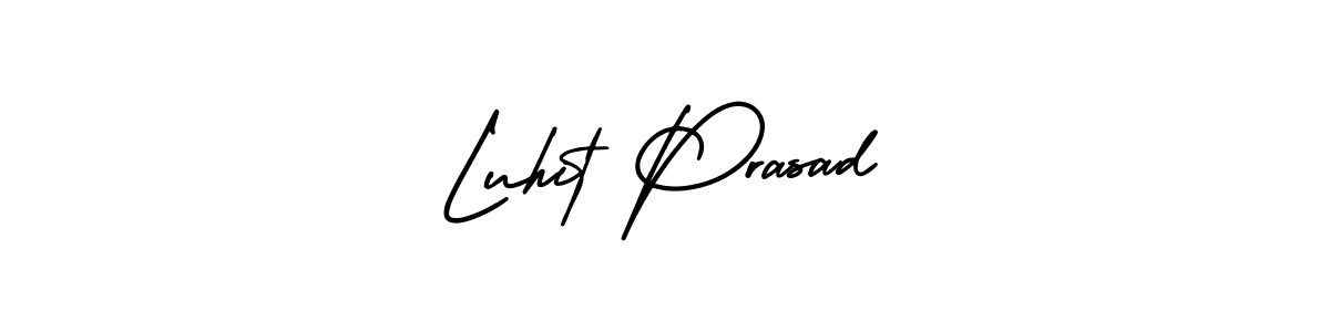 Make a beautiful signature design for name Luhit Prasad. With this signature (AmerikaSignatureDemo-Regular) style, you can create a handwritten signature for free. Luhit Prasad signature style 3 images and pictures png