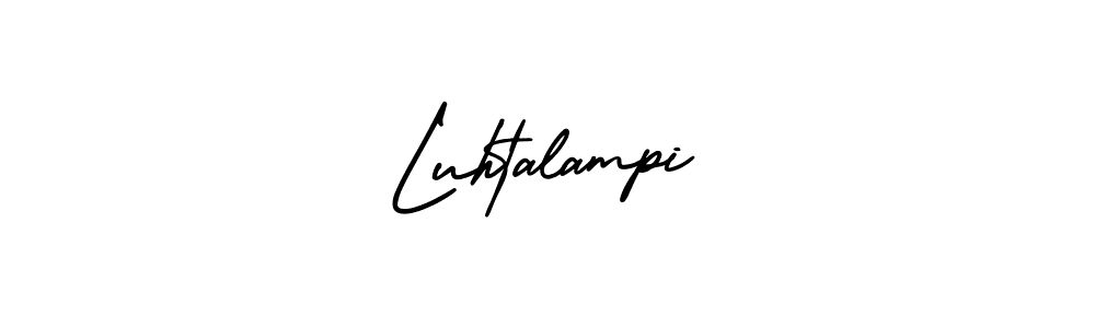 This is the best signature style for the Luhtalampi name. Also you like these signature font (AmerikaSignatureDemo-Regular). Mix name signature. Luhtalampi signature style 3 images and pictures png