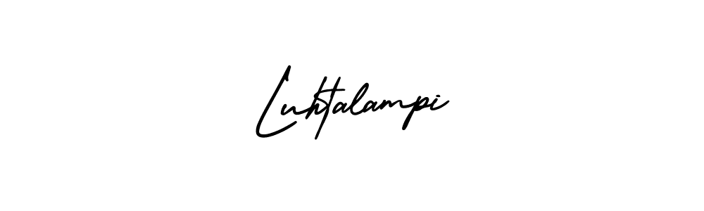 This is the best signature style for the Luhtalampi name. Also you like these signature font (AmerikaSignatureDemo-Regular). Mix name signature. Luhtalampi signature style 3 images and pictures png