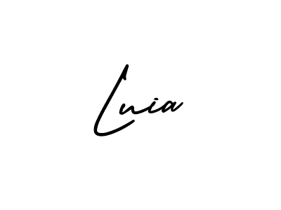How to Draw Luia signature style? AmerikaSignatureDemo-Regular is a latest design signature styles for name Luia. Luia signature style 3 images and pictures png