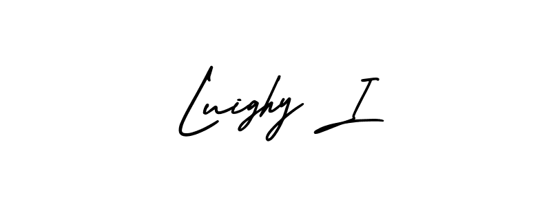 This is the best signature style for the Luighy I name. Also you like these signature font (AmerikaSignatureDemo-Regular). Mix name signature. Luighy I signature style 3 images and pictures png