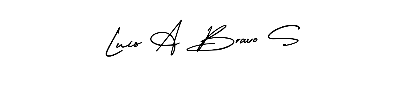 Create a beautiful signature design for name Luis A Bravo S. With this signature (AmerikaSignatureDemo-Regular) fonts, you can make a handwritten signature for free. Luis A Bravo S signature style 3 images and pictures png