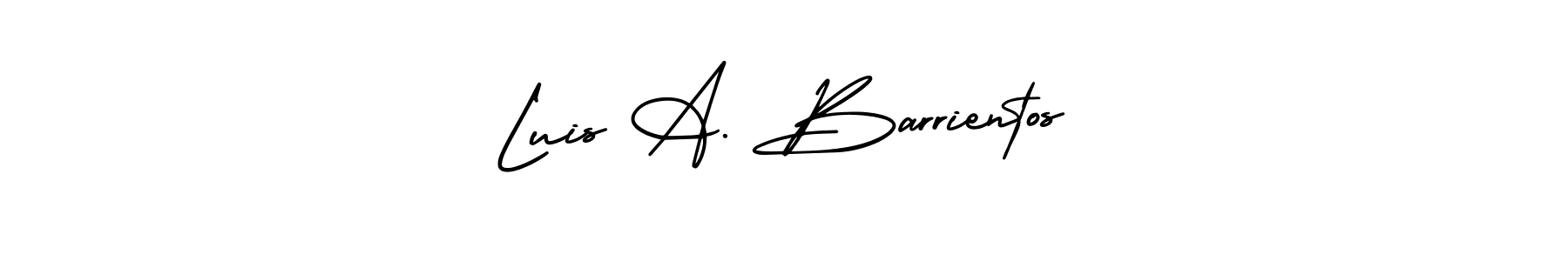 Luis A. Barrientos stylish signature style. Best Handwritten Sign (AmerikaSignatureDemo-Regular) for my name. Handwritten Signature Collection Ideas for my name Luis A. Barrientos. Luis A. Barrientos signature style 3 images and pictures png