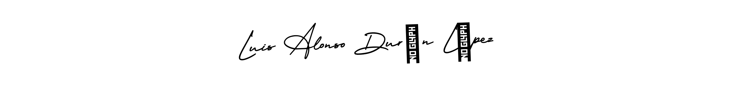 How to make Luis Alonso Durán López name signature. Use AmerikaSignatureDemo-Regular style for creating short signs online. This is the latest handwritten sign. Luis Alonso Durán López signature style 3 images and pictures png