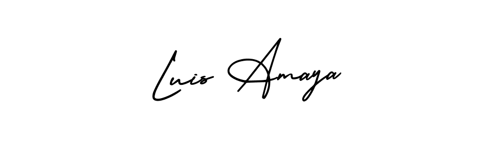 Luis Amaya stylish signature style. Best Handwritten Sign (AmerikaSignatureDemo-Regular) for my name. Handwritten Signature Collection Ideas for my name Luis Amaya. Luis Amaya signature style 3 images and pictures png