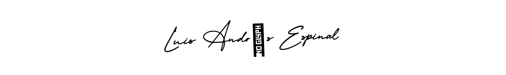 How to make Luis Andrés Espinal name signature. Use AmerikaSignatureDemo-Regular style for creating short signs online. This is the latest handwritten sign. Luis Andrés Espinal signature style 3 images and pictures png