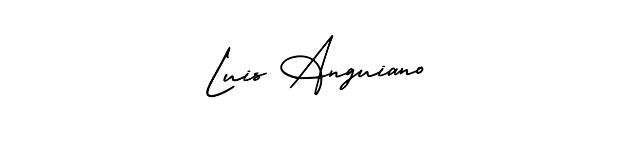 How to Draw Luis Anguiano signature style? AmerikaSignatureDemo-Regular is a latest design signature styles for name Luis Anguiano. Luis Anguiano signature style 3 images and pictures png