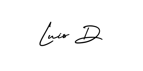 The best way (AmerikaSignatureDemo-Regular) to make a short signature is to pick only two or three words in your name. The name Luis D include a total of six letters. For converting this name. Luis D signature style 3 images and pictures png