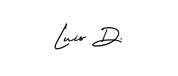 This is the best signature style for the Luis D. name. Also you like these signature font (AmerikaSignatureDemo-Regular). Mix name signature. Luis D. signature style 3 images and pictures png