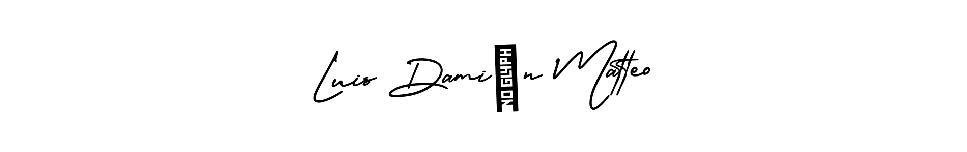 Also You can easily find your signature by using the search form. We will create Luis Damián Matteo name handwritten signature images for you free of cost using AmerikaSignatureDemo-Regular sign style. Luis Damián Matteo signature style 3 images and pictures png