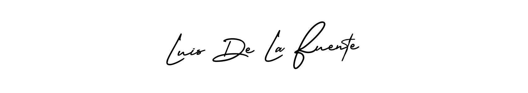 The best way (AmerikaSignatureDemo-Regular) to make a short signature is to pick only two or three words in your name. The name Luis De La Fuente include a total of six letters. For converting this name. Luis De La Fuente signature style 3 images and pictures png