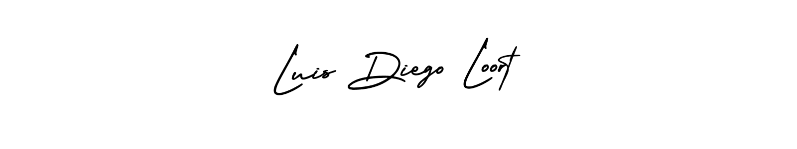 This is the best signature style for the Luis Diego Loort name. Also you like these signature font (AmerikaSignatureDemo-Regular). Mix name signature. Luis Diego Loort signature style 3 images and pictures png