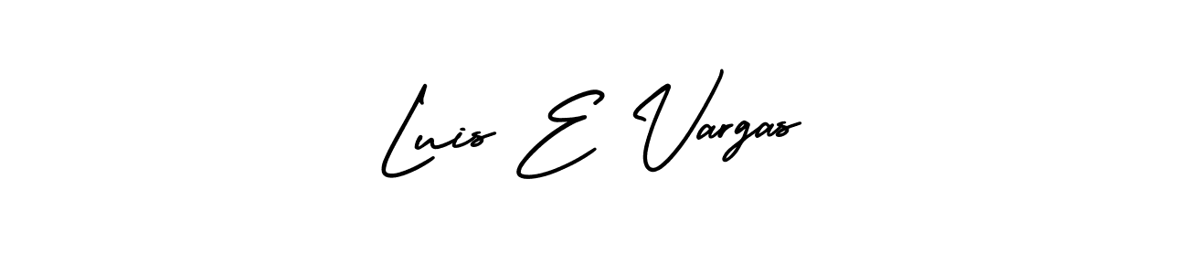 Make a beautiful signature design for name Luis E Vargas. With this signature (AmerikaSignatureDemo-Regular) style, you can create a handwritten signature for free. Luis E Vargas signature style 3 images and pictures png