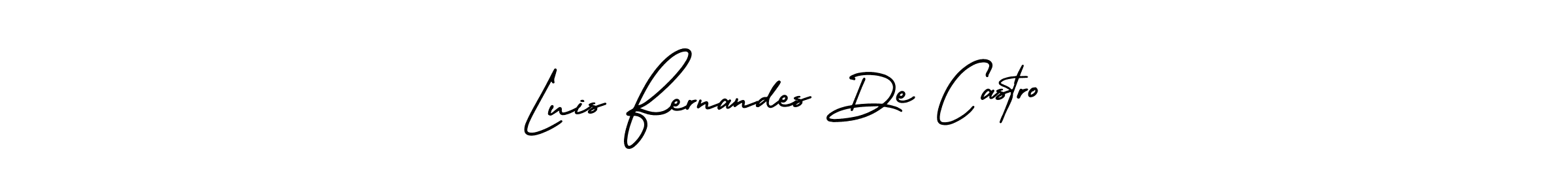 This is the best signature style for the Luis Fernandes De Castro name. Also you like these signature font (AmerikaSignatureDemo-Regular). Mix name signature. Luis Fernandes De Castro signature style 3 images and pictures png