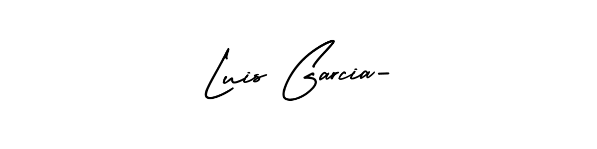 It looks lik you need a new signature style for name Luis Garcia-. Design unique handwritten (AmerikaSignatureDemo-Regular) signature with our free signature maker in just a few clicks. Luis Garcia- signature style 3 images and pictures png