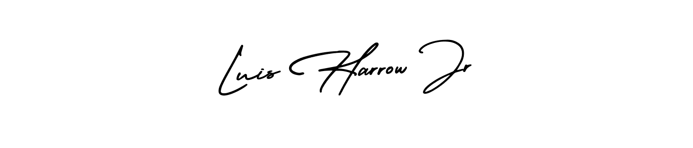 The best way (AmerikaSignatureDemo-Regular) to make a short signature is to pick only two or three words in your name. The name Luis Harrow Jr include a total of six letters. For converting this name. Luis Harrow Jr signature style 3 images and pictures png