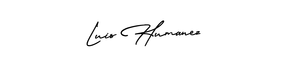 It looks lik you need a new signature style for name Luis Humanez. Design unique handwritten (AmerikaSignatureDemo-Regular) signature with our free signature maker in just a few clicks. Luis Humanez signature style 3 images and pictures png