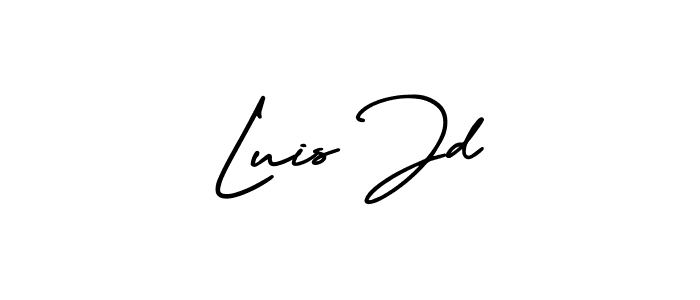 This is the best signature style for the Luis Jd name. Also you like these signature font (AmerikaSignatureDemo-Regular). Mix name signature. Luis Jd signature style 3 images and pictures png