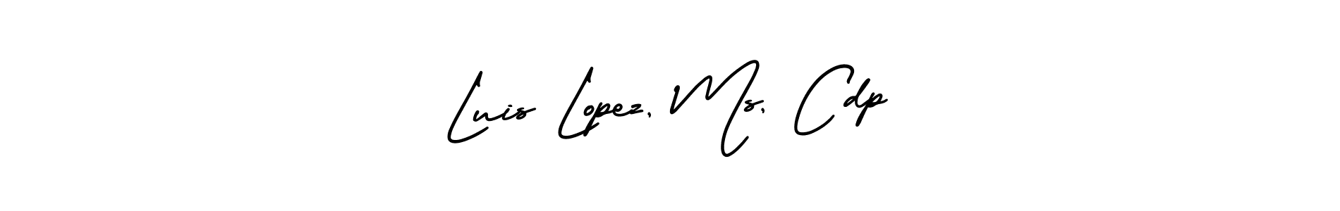 Also we have Luis Lopez, Ms, Cdp name is the best signature style. Create professional handwritten signature collection using AmerikaSignatureDemo-Regular autograph style. Luis Lopez, Ms, Cdp signature style 3 images and pictures png