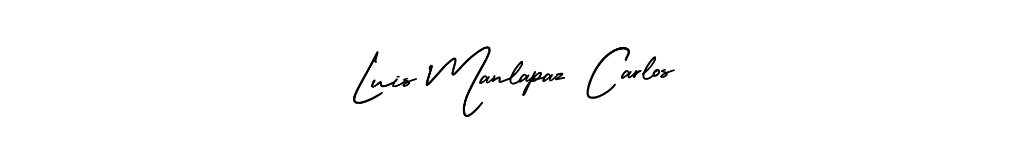 It looks lik you need a new signature style for name Luis Manlapaz Carlos. Design unique handwritten (AmerikaSignatureDemo-Regular) signature with our free signature maker in just a few clicks. Luis Manlapaz Carlos signature style 3 images and pictures png