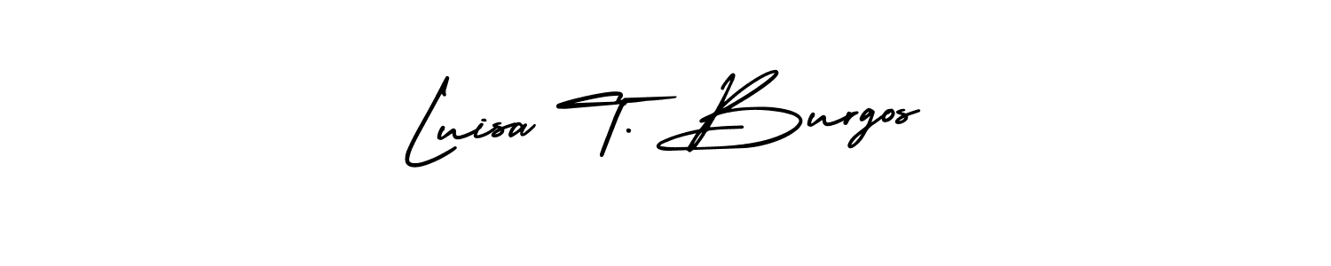 It looks lik you need a new signature style for name Luisa T. Burgos. Design unique handwritten (AmerikaSignatureDemo-Regular) signature with our free signature maker in just a few clicks. Luisa T. Burgos signature style 3 images and pictures png