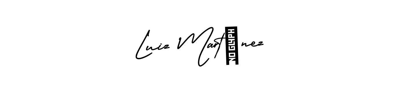 Luiz Martínez stylish signature style. Best Handwritten Sign (AmerikaSignatureDemo-Regular) for my name. Handwritten Signature Collection Ideas for my name Luiz Martínez. Luiz Martínez signature style 3 images and pictures png