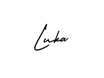 It looks lik you need a new signature style for name Luka. Design unique handwritten (AmerikaSignatureDemo-Regular) signature with our free signature maker in just a few clicks. Luka signature style 3 images and pictures png