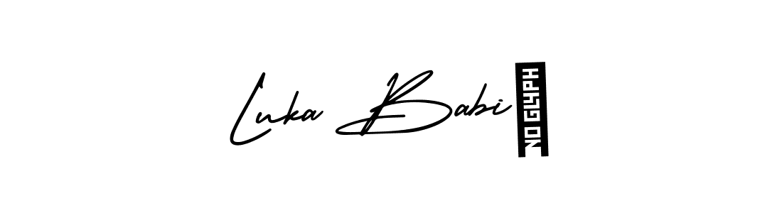 Check out images of Autograph of Luka BabiĆ name. Actor Luka BabiĆ Signature Style. AmerikaSignatureDemo-Regular is a professional sign style online. Luka BabiĆ signature style 3 images and pictures png