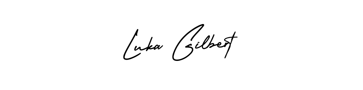 It looks lik you need a new signature style for name Luka Gilbert. Design unique handwritten (AmerikaSignatureDemo-Regular) signature with our free signature maker in just a few clicks. Luka Gilbert signature style 3 images and pictures png