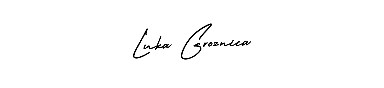 Use a signature maker to create a handwritten signature online. With this signature software, you can design (AmerikaSignatureDemo-Regular) your own signature for name Luka Groznica. Luka Groznica signature style 3 images and pictures png