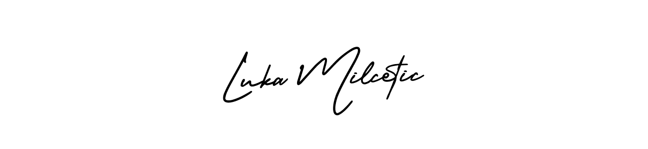 Make a beautiful signature design for name Luka Milcetic. With this signature (AmerikaSignatureDemo-Regular) style, you can create a handwritten signature for free. Luka Milcetic signature style 3 images and pictures png