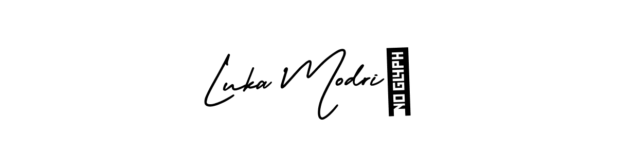 Similarly AmerikaSignatureDemo-Regular is the best handwritten signature design. Signature creator online .You can use it as an online autograph creator for name Luka Modrić. Luka Modrić signature style 3 images and pictures png