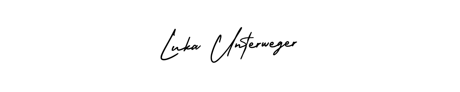 This is the best signature style for the Luka Unterweger name. Also you like these signature font (AmerikaSignatureDemo-Regular). Mix name signature. Luka Unterweger signature style 3 images and pictures png