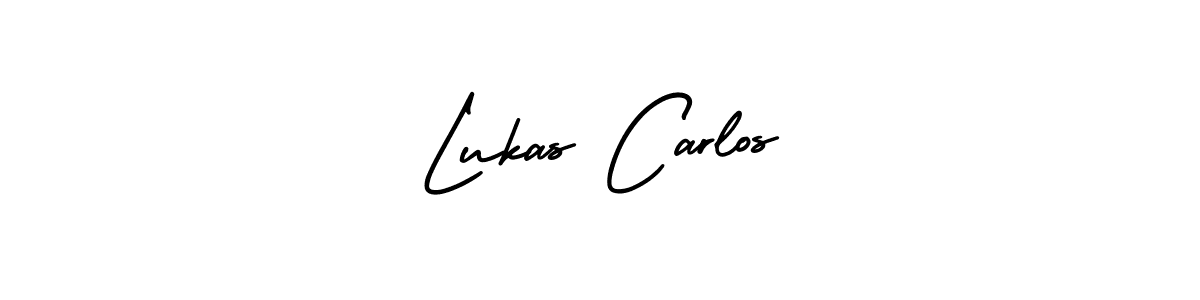 It looks lik you need a new signature style for name Lukas Carlos. Design unique handwritten (AmerikaSignatureDemo-Regular) signature with our free signature maker in just a few clicks. Lukas Carlos signature style 3 images and pictures png
