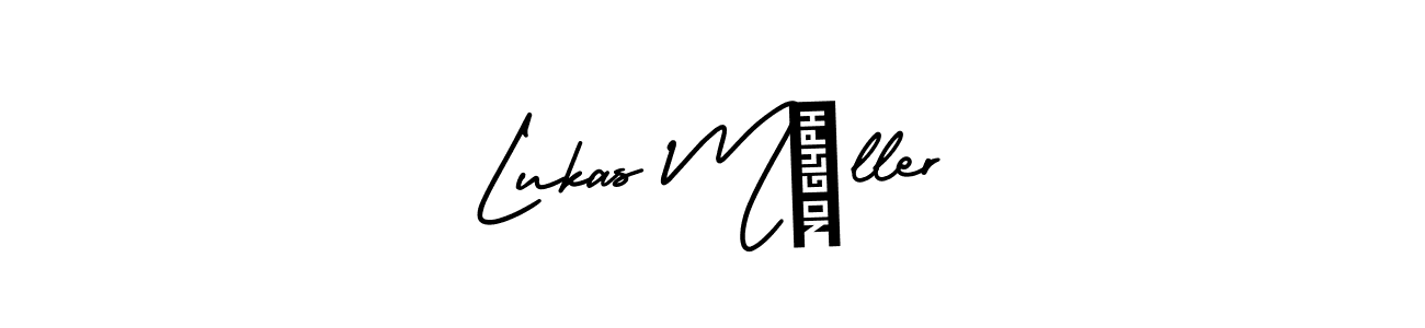 Best and Professional Signature Style for Lukas Müller. AmerikaSignatureDemo-Regular Best Signature Style Collection. Lukas Müller signature style 3 images and pictures png