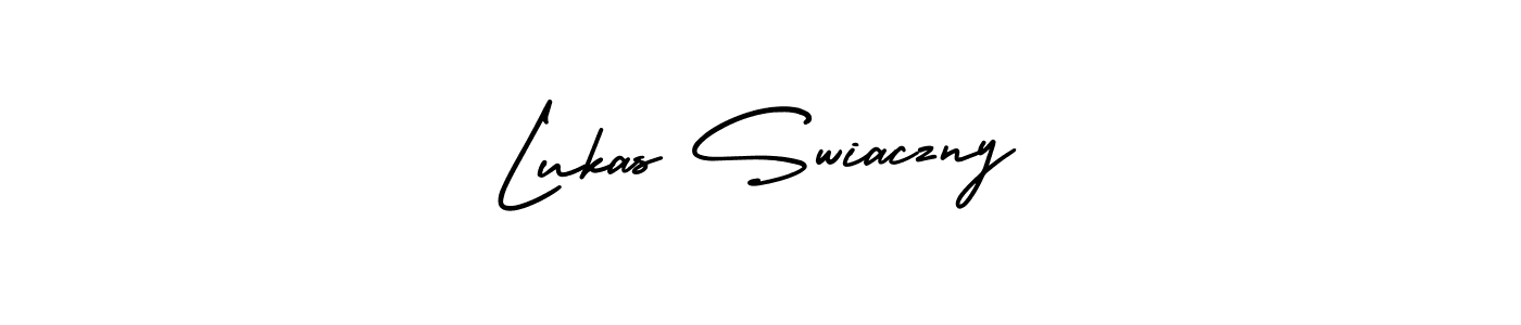 Make a beautiful signature design for name Lukas Swiaczny. With this signature (AmerikaSignatureDemo-Regular) style, you can create a handwritten signature for free. Lukas Swiaczny signature style 3 images and pictures png