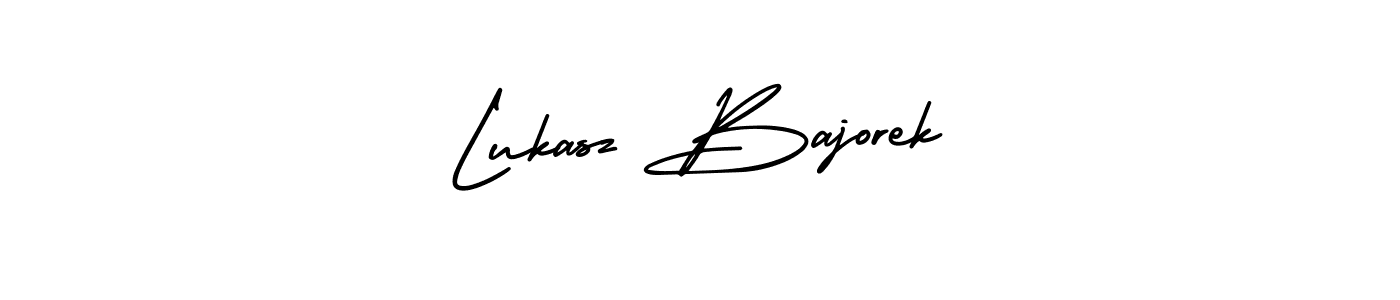 How to make Lukasz Bajorek name signature. Use AmerikaSignatureDemo-Regular style for creating short signs online. This is the latest handwritten sign. Lukasz Bajorek signature style 3 images and pictures png